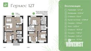 Дом 127м², 2-этажный, участок 7 сот.