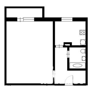 1-к квартира, на длительный срок, 38м2, 13/16 этаж