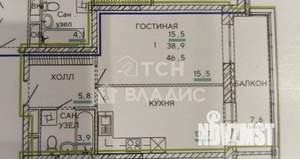 1-к квартира, на длительный срок, 39м2, 18/23 этаж
