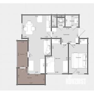 2-к квартира, на длительный срок, 56м2, 9/25 этаж