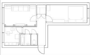 2-к квартира, на длительный срок, 44м2, 1/5 этаж