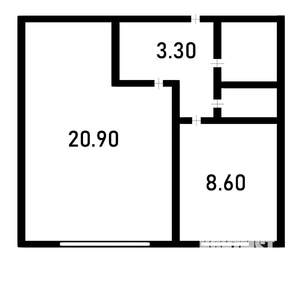1-к квартира, на длительный срок, 41м2, 3/14 этаж