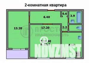 2-к квартира, вторичка, 55м2, 9/14 этаж