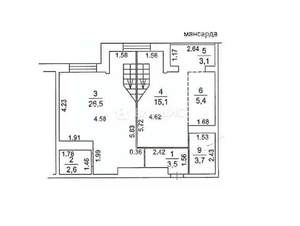3-к квартира, вторичка, 89м2, 4/4 этаж