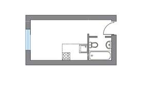 Студия квартира, вторичка, 23м2, 2/4 этаж