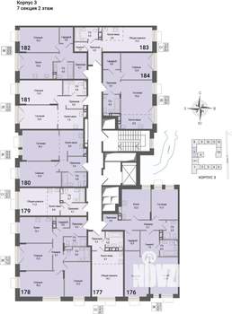3-к квартира, строящийся дом, 83м2, 2/8 этаж