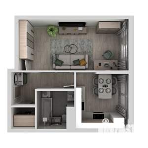 1-к квартира, вторичка, 40м2, 4/8 этаж