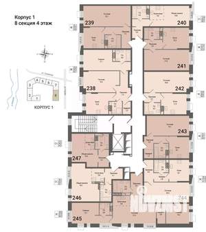 1-к квартира, вторичка, 41м2, 4/8 этаж