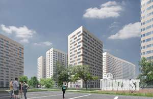 1-к квартира, строящийся дом, 40м2, 12/17 этаж