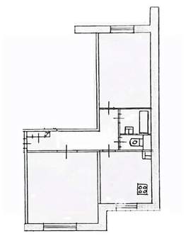 2-к квартира, вторичка, 54м2, 1/3 этаж