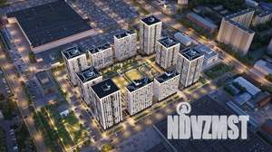 1-к квартира, строящийся дом, 44м2, 19/22 этаж