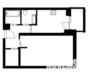 1-к квартира, вторичка, 46м2, 12/17 этаж