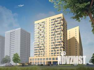 1-к квартира, строящийся дом, 44м2, 15/17 этаж