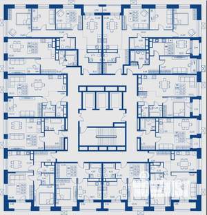 3-к квартира, строящийся дом, 81м2, 6/16 этаж