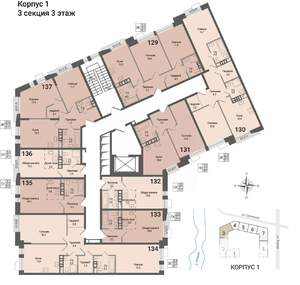 2-к квартира, вторичка, 68м2, 3/8 этаж