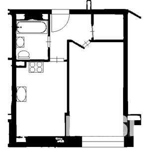 1-к квартира, вторичка, 37м2, 1/4 этаж