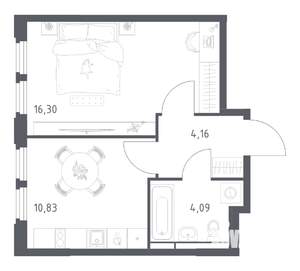 1-к квартира, вторичка, 35м2, 9/17 этаж