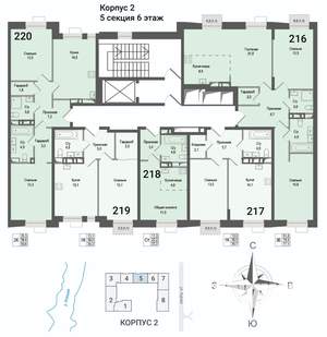 Студия квартира, строящийся дом, 22м2, 6/8 этаж