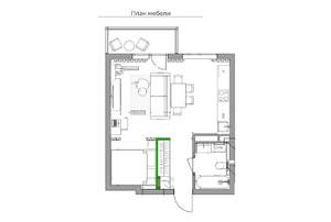 1-к квартира, вторичка, 37м2, 6/20 этаж