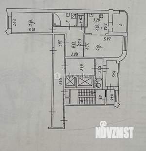 2-к квартира, вторичка, 77м2, 12/17 этаж
