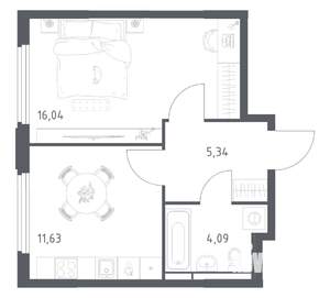 1-к квартира, вторичка, 37м2, 13/17 этаж