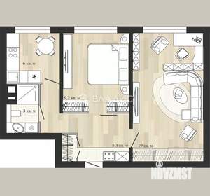 2-к квартира, вторичка, 44м2, 4/9 этаж