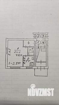 1-к квартира, вторичка, 32м2, 1/5 этаж