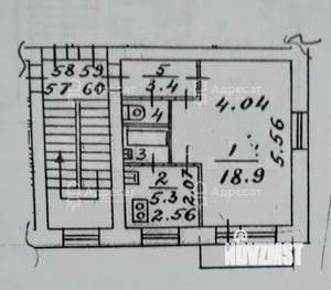 1-к квартира, вторичка, 32м2, 5/5 этаж