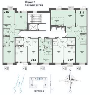 3-к квартира, строящийся дом, 77м2, 5/8 этаж