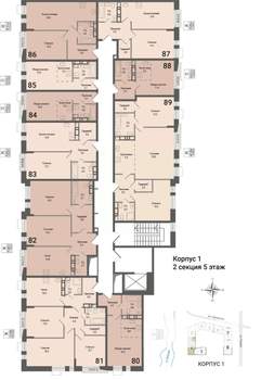 2-к квартира, вторичка, 67м2, 5/8 этаж