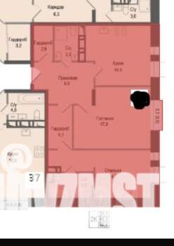 2-к квартира, вторичка, 69м2, 7/8 этаж