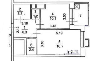 1-к квартира, вторичка, 40м2, 10/25 этаж