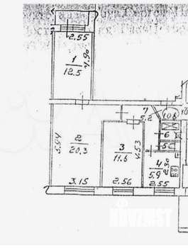 3-к квартира, вторичка, 59м2, 3/9 этаж