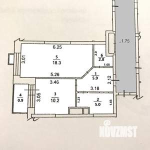 1-к квартира, вторичка, 42м2, 12/25 этаж