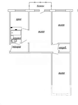 3-к квартира, вторичка, 55м2, 3/5 этаж