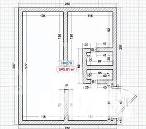 1-к квартира, вторичка, 30м2, 1/5 этаж