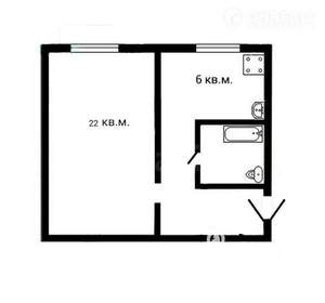 1-к квартира, вторичка, 331м2, 1/5 этаж