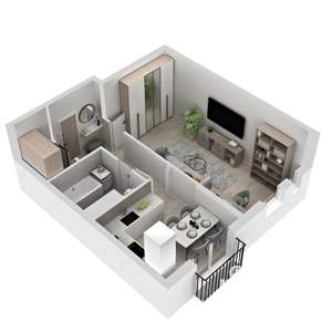 1-к квартира, вторичка, 40м2, 4/8 этаж