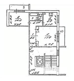 2-к квартира, вторичка, 56м2, 5/9 этаж