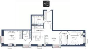 3-к квартира, вторичка, 68м2, 2/8 этаж