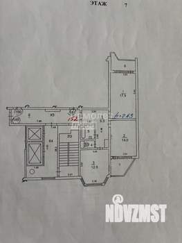 2-к квартира, вторичка, 58м2, 7/17 этаж
