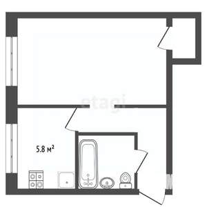 1-к квартира, вторичка, 33м2, 5/6 этаж