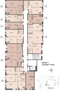 2-к квартира, вторичка, 67м2, 7/8 этаж
