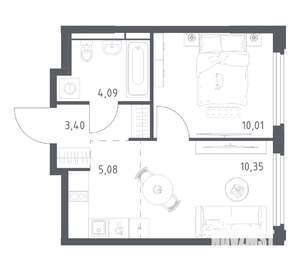 1-к квартира, вторичка, 33м2, 14/17 этаж