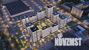 1-к квартира, строящийся дом, 54м2, 3/16 этаж