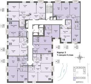 2-к квартира, строящийся дом, 64м2, 4/8 этаж