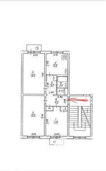 3-к квартира, вторичка, 66м2, 3/5 этаж