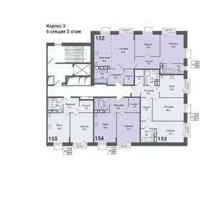 1-к квартира, строящийся дом, 43м2, 3/8 этаж