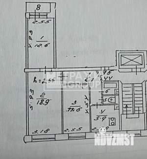 3-к квартира, вторичка, 59м2, 3/9 этаж