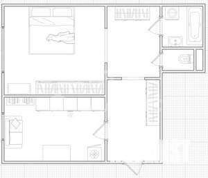 1-к квартира, вторичка, 46м2, 1/8 этаж